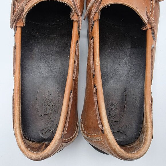 Salvatore Ferragamo Mens Size 12 Brown Leather Driving Loafer Shoes ZM02669 main image 4